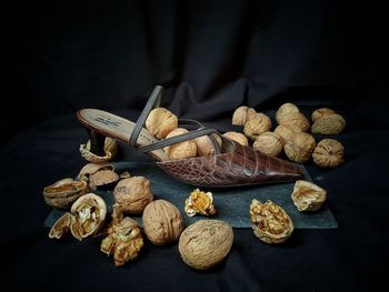 High angle view of fruits on table