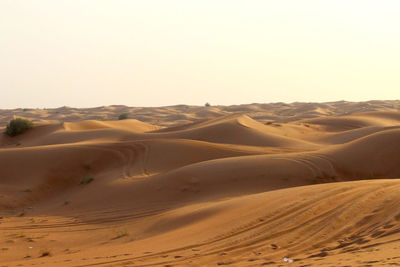 Scenic view of desert against sky