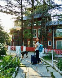 Woman going on trip 