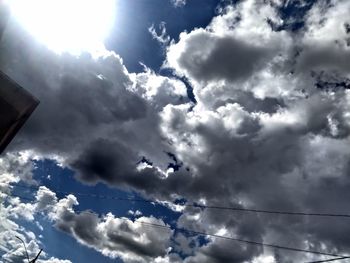 Low angle view of cloudy sky