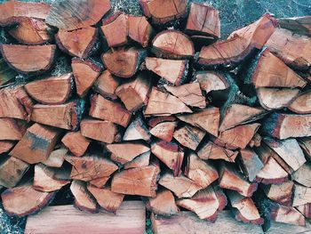 Full frame shot of logs