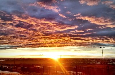 Sun shining through clouds