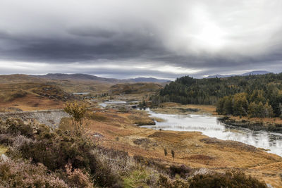 Scenic view of river against sky