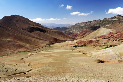 Scenic view of arid landscape against sky