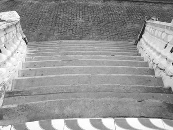 High angle view of staircase