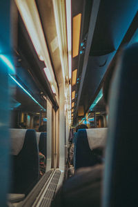 Interior of train