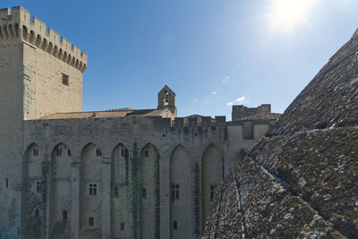 Low angle view of historic building against sky