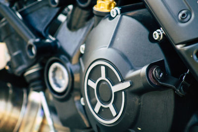 Close-up of motorcycle