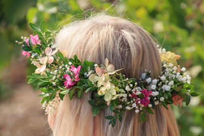 Close-up of pink flowering plants