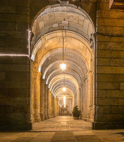 Empty corridor of building