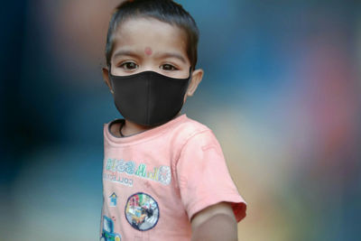 Close-up portrait of boy