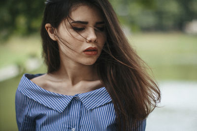 Portrait of young woman