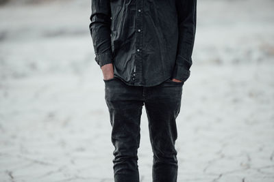 Man standing on beach