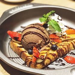 Close-up of ice cream in plate