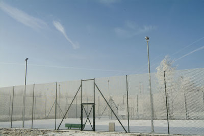 Fence against sky