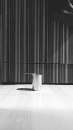 Close-up of empty chair on table at home