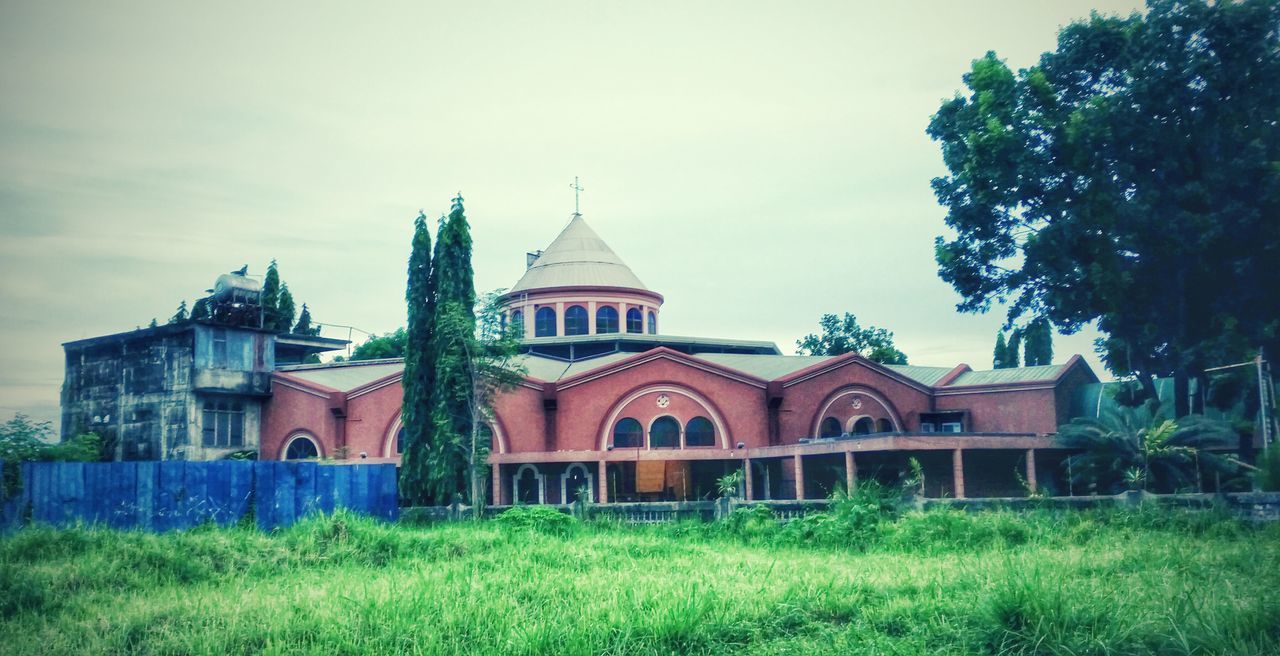 architecture, building exterior, built structure, grass, house, sky, green color, plant, field, lawn, growth, tree, grassy, facade, exterior, window, day, outdoors, no people, residential structure