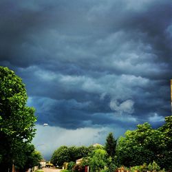 Scenic view of landscape against cloudy sky