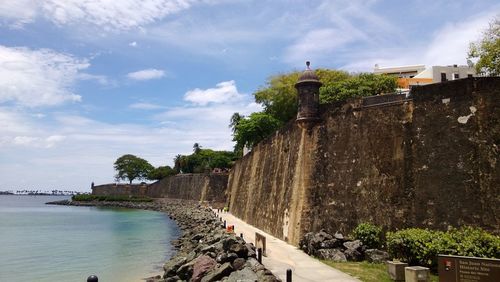 Ruined fortress by sea