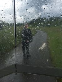 Rain drops on glass window