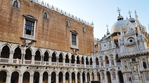 Low angle view of historical building against sky