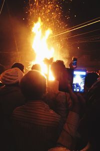 Close-up of people at music concert