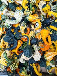 High angle view of vegetables for sale at market
