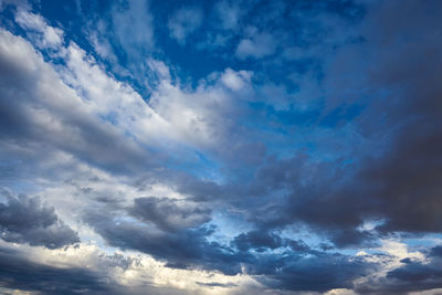 Low angle view of clouds in sky