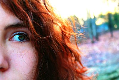 Close-up portrait of woman