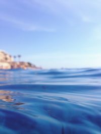 Close-up of swimming pool against sea