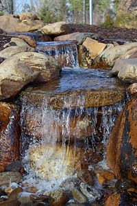 Close-up of water flowing over rocks