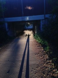 Man walking on road