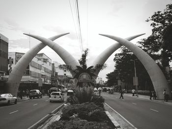 City street against sky