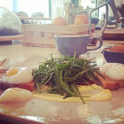 Close-up of food on table