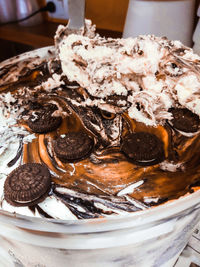 Close-up of chocolate cake