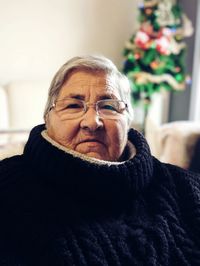 Portrait of senior woman at home