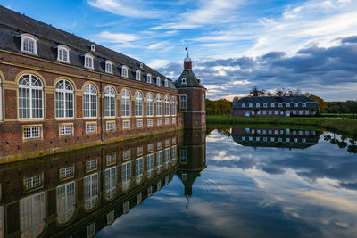 Reflection of buildings in water