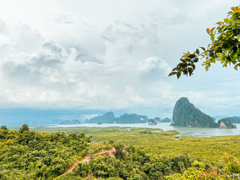 Scenic view of landscape against sky