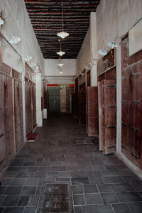 Empty corridor in building