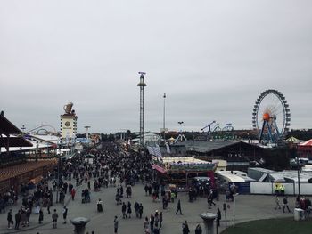 Group of people in amusement park