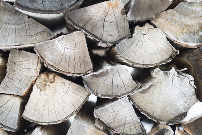 Full frame shot of logs