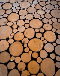 Full frame shot of logs