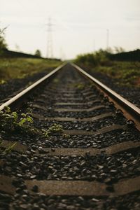 Surface level of railroad tracks