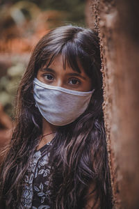 Close-up portrait of a beautiful young woman