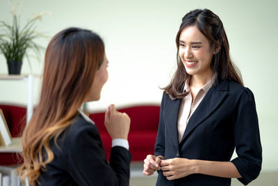 Beautiful young woman smiling