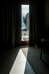 Trees seen through home window