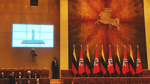 Clothes hanging on wall