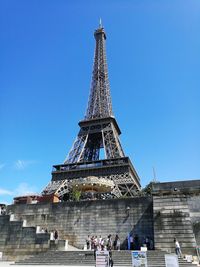 View of tower against blue sky