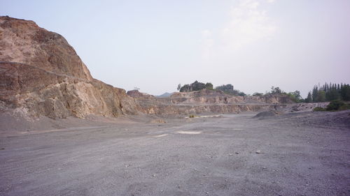 Scenic view of desert against sky