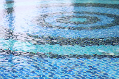High angle view of swimming pool